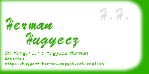 herman hugyecz business card
